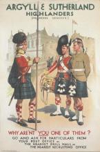 Colour recruiting poster for the Argyll and Sutherland Highlanders 